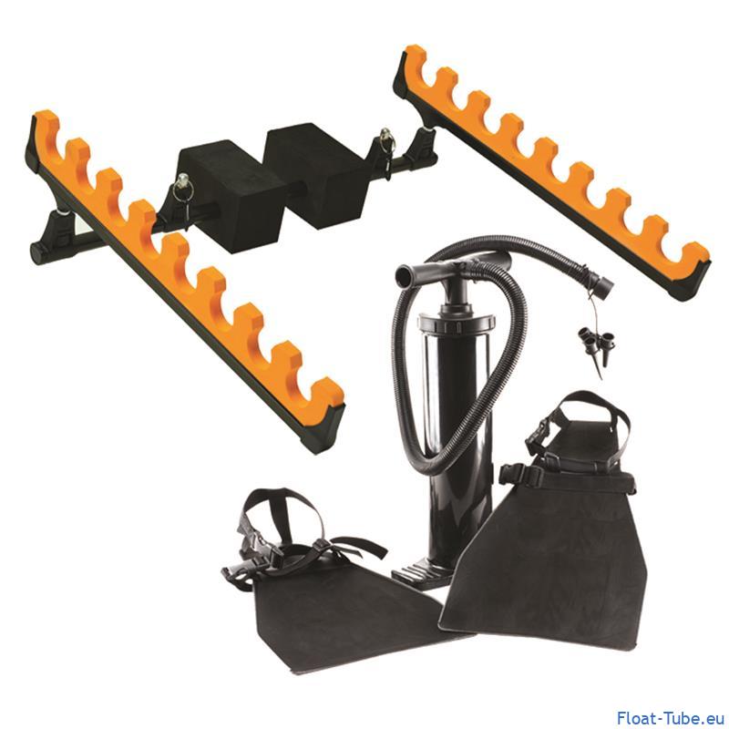 Accessoires pack float tube devaux kayak cap v2000 chartreuse