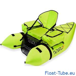 Pack float tube devaux kayak cap v2000 chartreuse 2