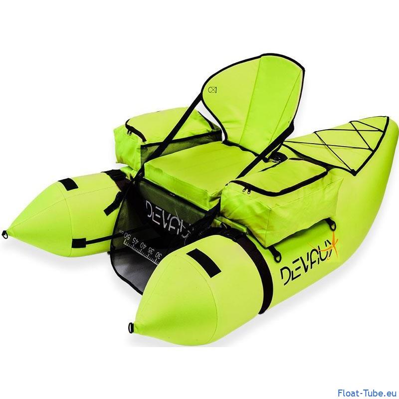 Pack float tube devaux kayak cap v2000 chartreuse 2