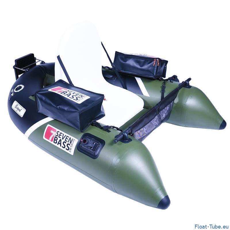 Float tube seven bass brigad kaki black vue laterale